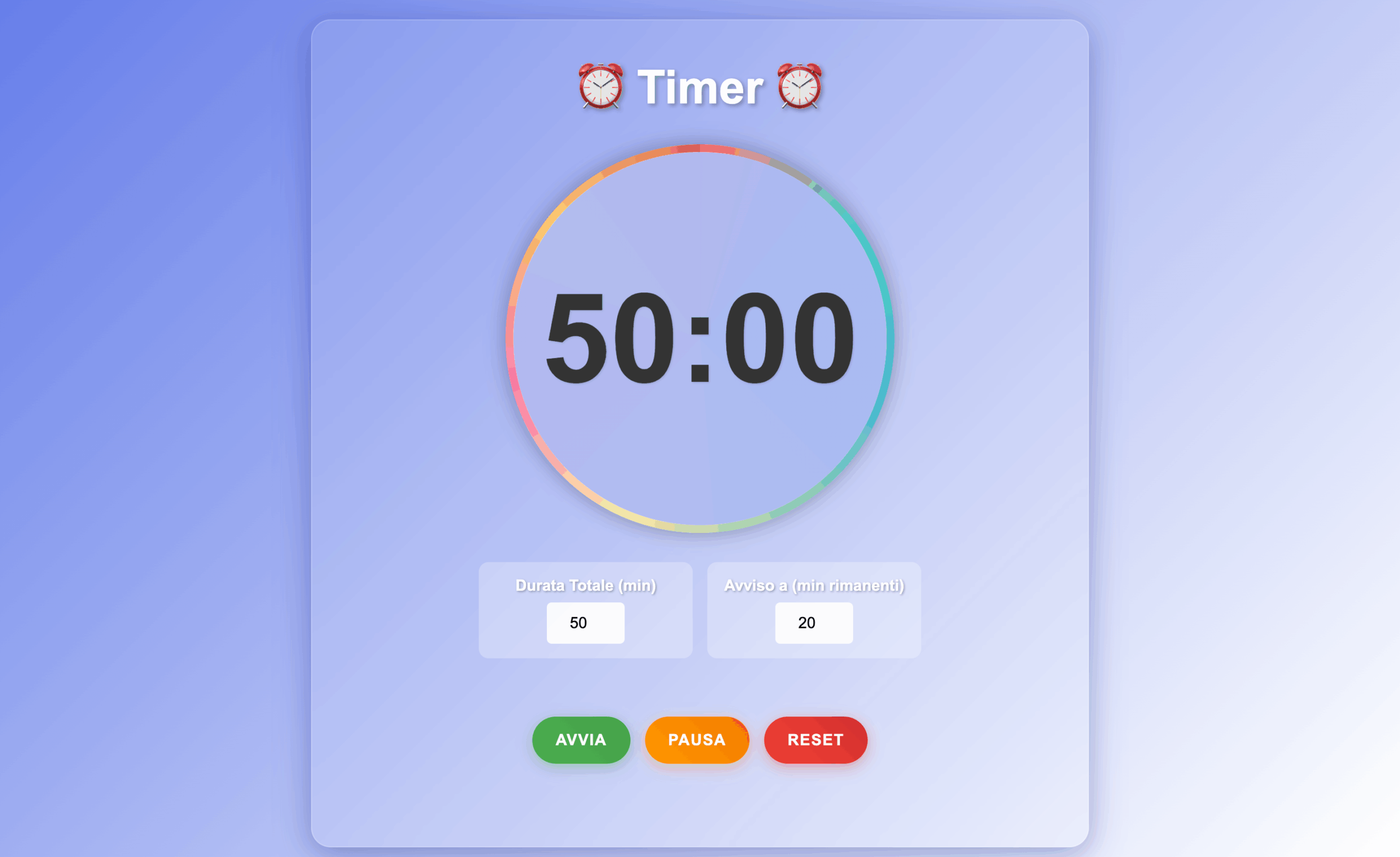 ⏱️ Timer Web Interattivo per la Didattica Digitale